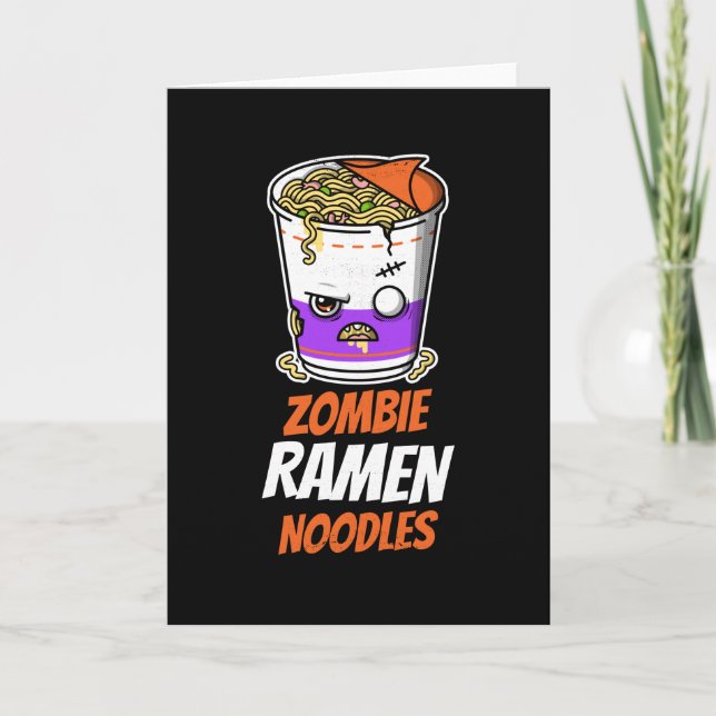 Zombie Ramen Noodles Halloween Ramen Noodles Kort (Framsida)