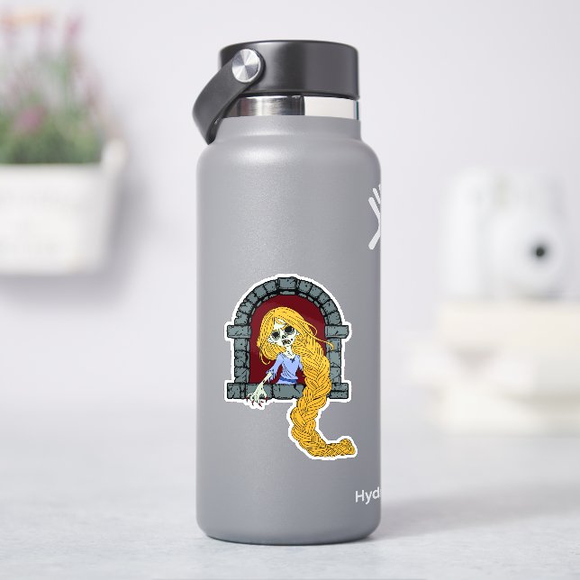 Zombie Rapunzel Klistermärken (HydroFlask)