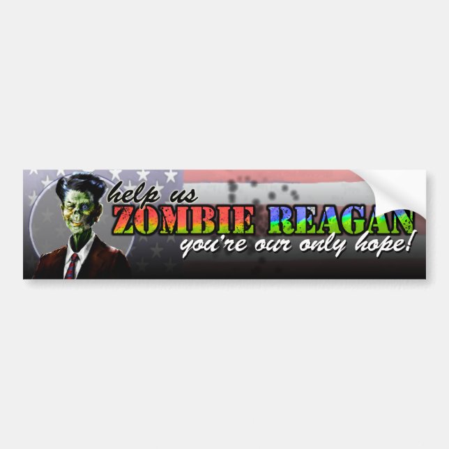 Zombie Reagan Bildekal (Framsidan)