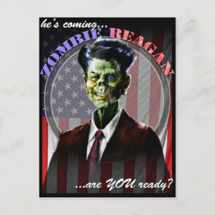 Zombie Reagan-vykort Vykort