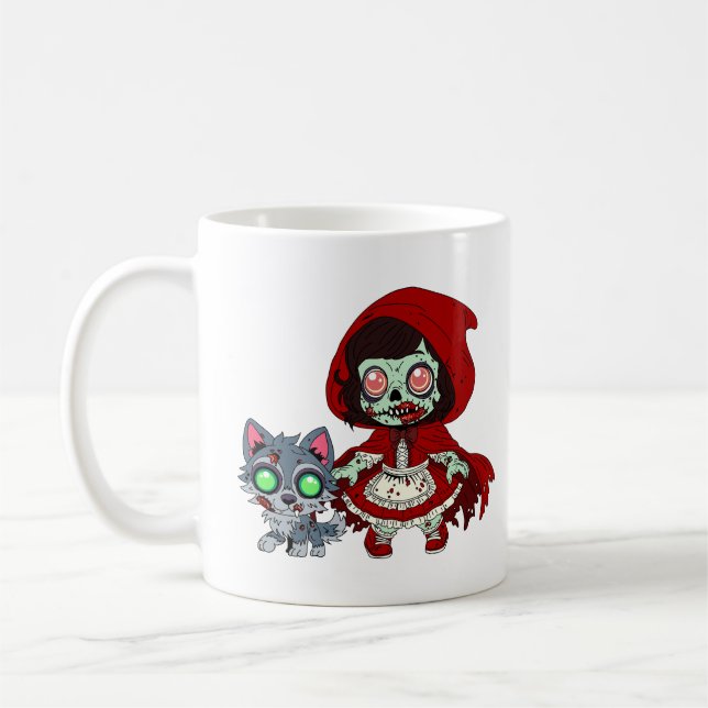 Zombie Red Riding Huva Kaffemugg (Vänster)