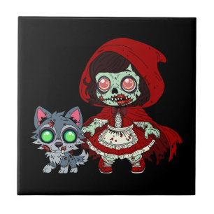 Zombie Red Riding Huva Kakelplatta