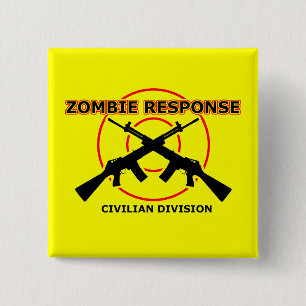 Zombie Respons Rollig Knapp Märke Humor