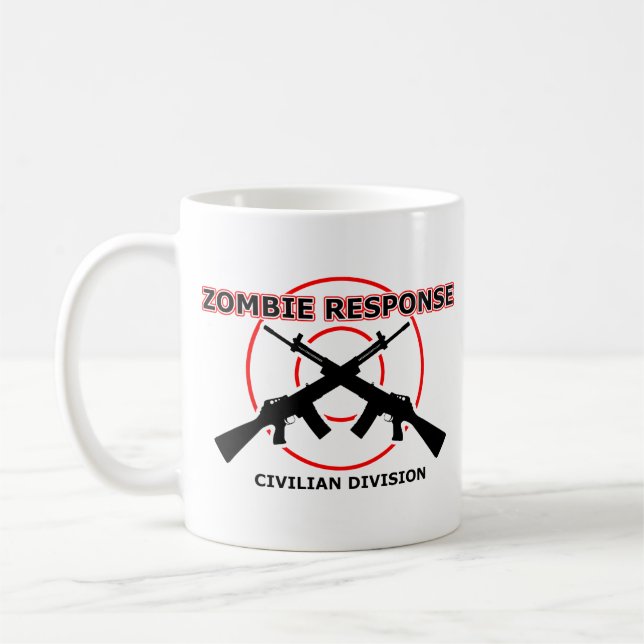 Zombie Response Funny Mug Humor Kaffemugg (Vänster)