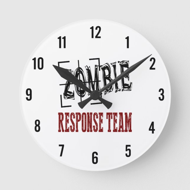 Zombie Response Team Clock Rund Klocka (Framsida)