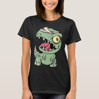 Zombie Rex Dinosaur  For Boys Mummy Halloween T Shirt