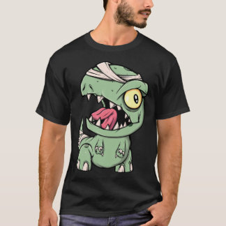 Zombie Rex Dinosaur För Pojkar Mummy Halloween T Shirt