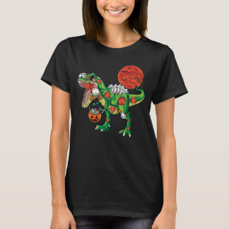 Zombie rex dinosaur skeleton Halloween Kids costum T Shirt