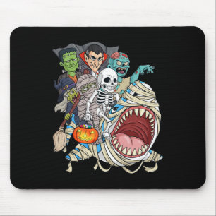 Zombie Riding Mummy Shark Vampire Halloween Pumpki Musmatta