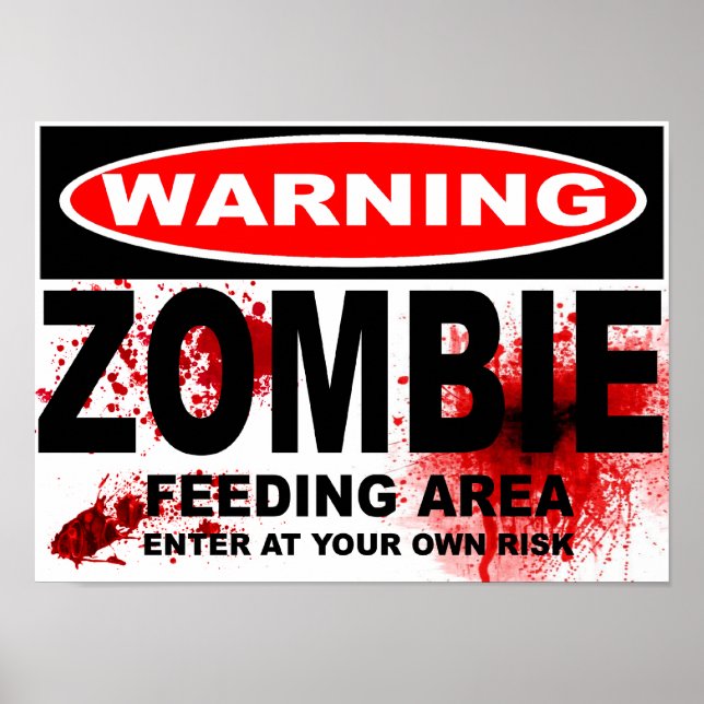 ZOMBIE ROAD SIGN POSTER (Framsidan)
