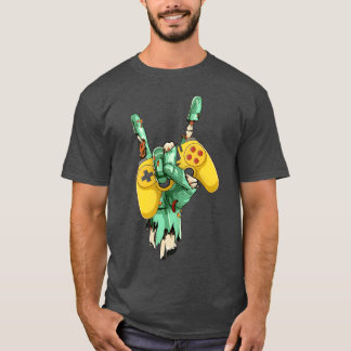 Zombie Rock Hand Holding Gaming Controller boy T Shirt