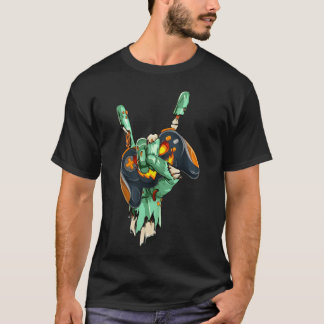 Zombie Rock Hand som håller Monster Gaming Control T Shirt