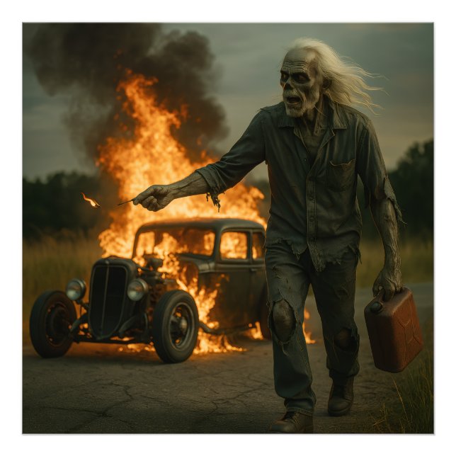 Zombie Rodder Artwork Fototryck (Framsidan)