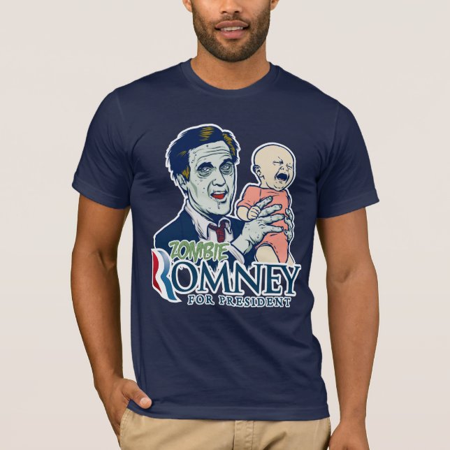 Zombie Romney för presidentskjorta Tee (Framsida)