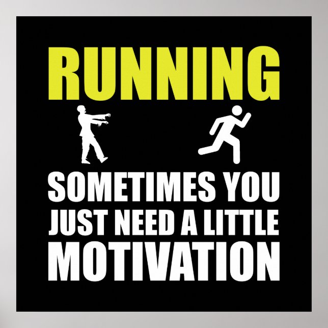 Zombie Running Motivation Poster (Framsidan)