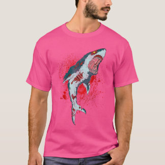 Zombie s och presenter Blodig haj skräck Halloween T Shirt