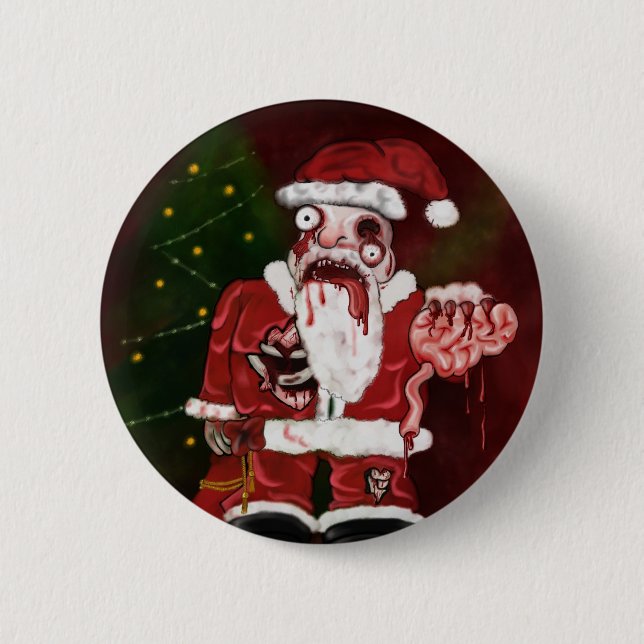 Zombie Santa Button Knapp (Framsida)