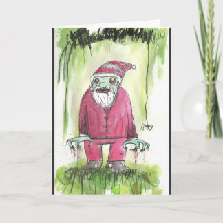 Zombie Santa Card Helgkort