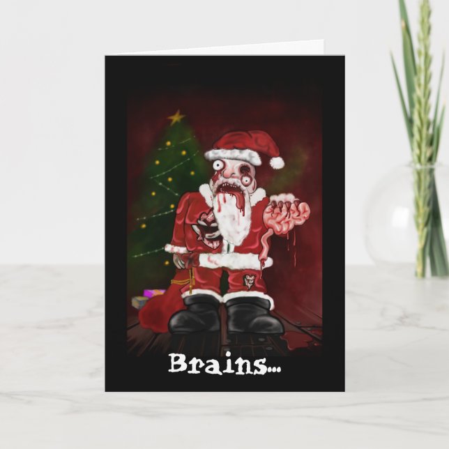 Zombie Santa Card Helgkort (Framsida)