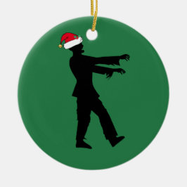 Zombie Santa Funny jul Julgransprydnad Keramik