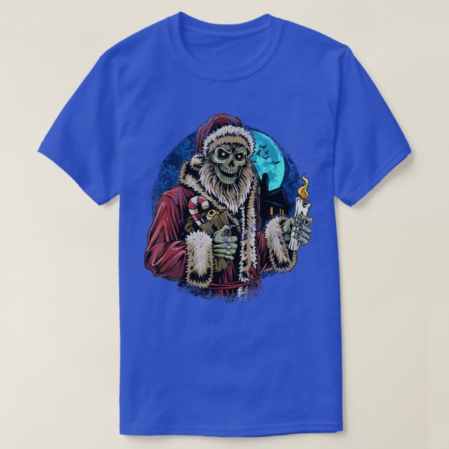 Zombie Santa Funny Sarcastic Ugly jul T Shirt (Design framsida)