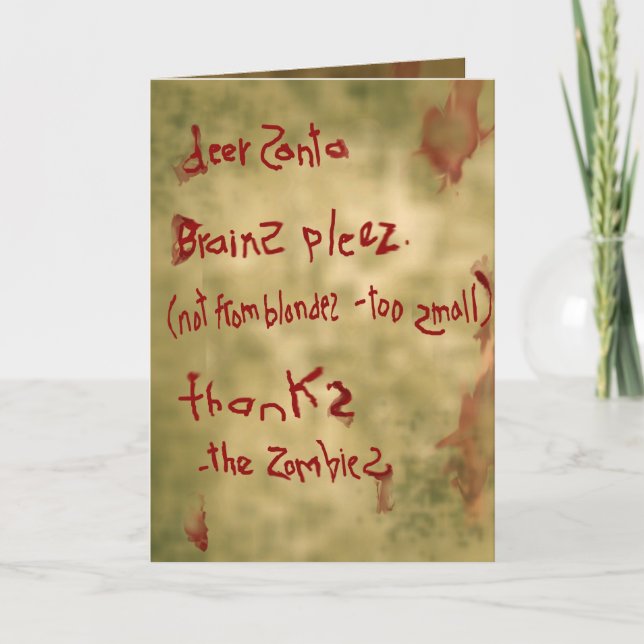 zombie Santa Helgkort (Framsida)