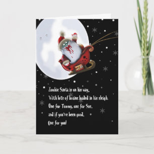 zombie santa helgkort