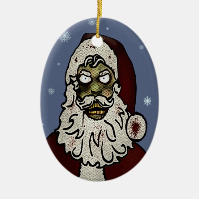 Zombie Santa Julgransprydnad Keramik (Framsidan)