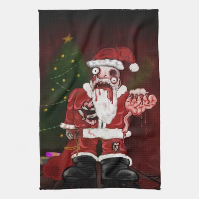 Zombie Santa Kökshandduk (Vertikal)