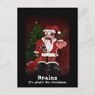 Zombie Santa Postcard Helg Vykort