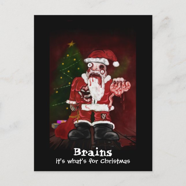 Zombie Santa Postcard Helg Vykort (Framsida)