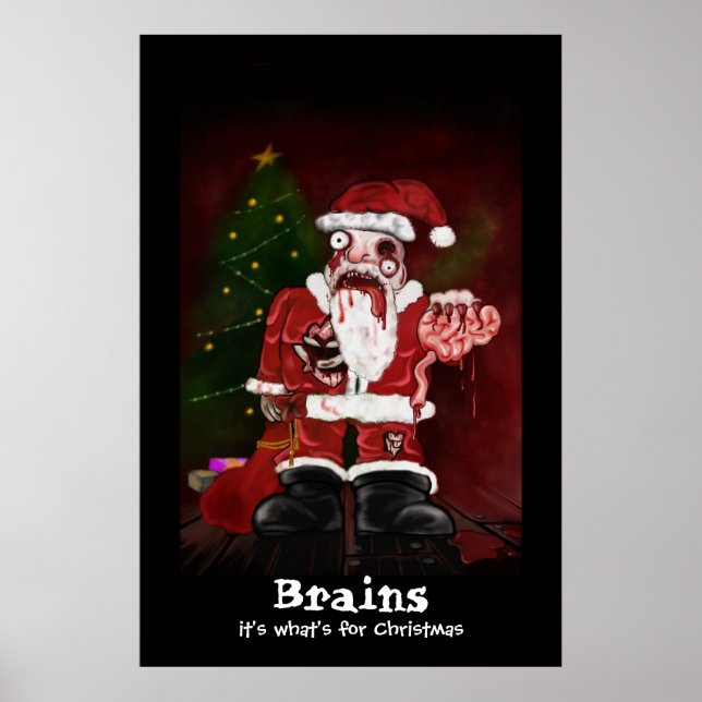 Zombie Santa Print Poster (Framsidan)