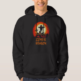 Zombie-säsong Månljust Skräckinjagande Kyrkogård   Hoodie