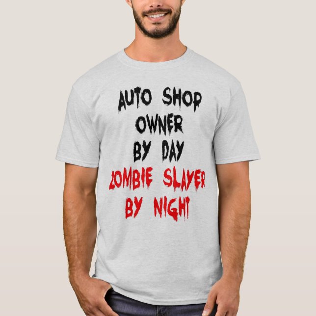 Zombie Sayer Auto Shop Manager Tröja (Framsida)