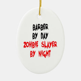 Zombie Sayer Barber Julgransprydnad Keramik