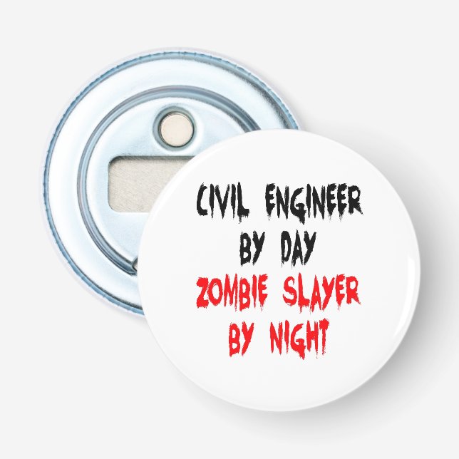 Zombie Sayer Civil Ingenjör Flasköppnare (Framsidan)