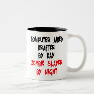 Zombie Sayer Computer Aided Drafter Två-Tonad Mugg