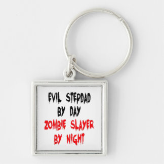 Zombie Sayer Evil Stepdad Fyrkantig Silverfärgad Nyckelring