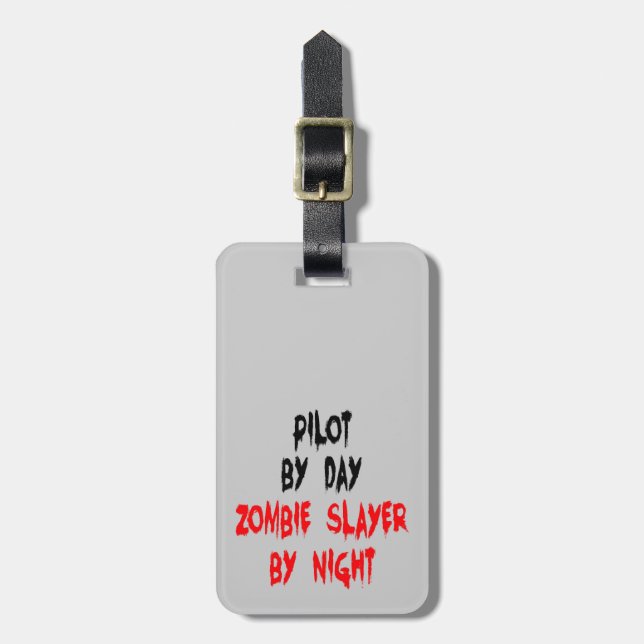 Zombie Sayer Pilot Bagagebricka (Vertikal Framsida)