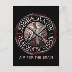 Zombie Sayer Postcard Vykort