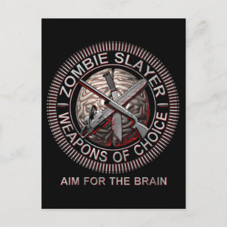 Zombie Sayer Postcard Vykort