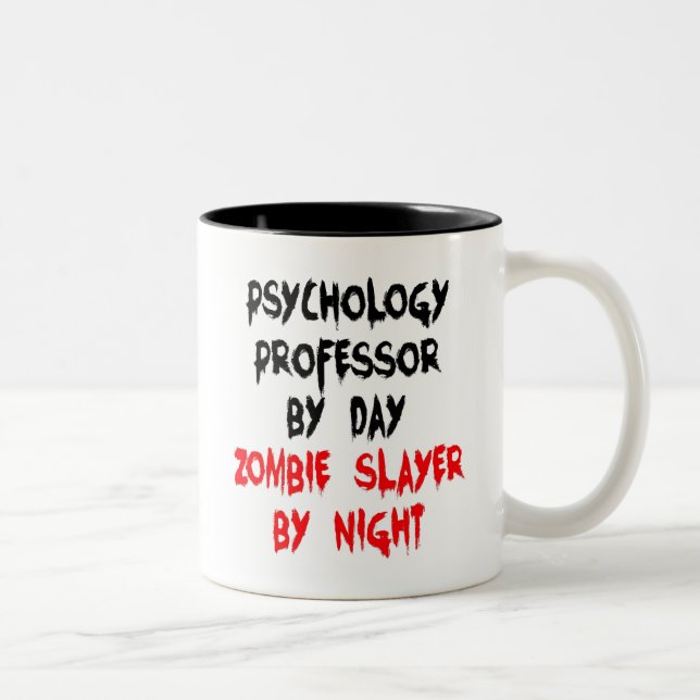 Zombie Sayer Psychology Professor Två-Tonad Mugg (Höger)