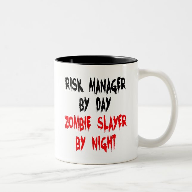 Zombie Sayer Risk Manager Två-Tonad Mugg (Höger)