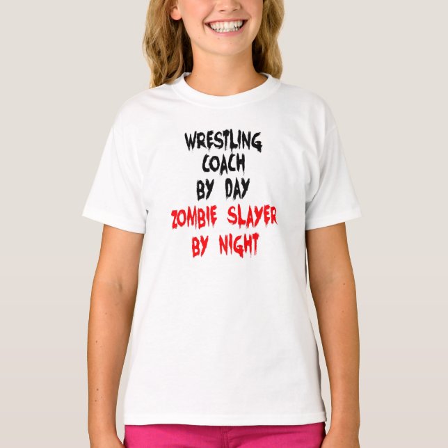 Zombie Sayer Wrestling Coach T-shirt (Framsida)