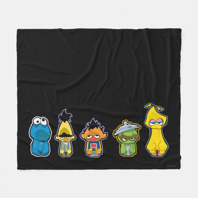 Zombie Sesame Street Characters Fleecefilt (Framsidan (Horisontell))