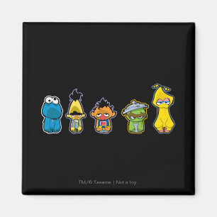 Zombie Sesame Street-figurer Magnet