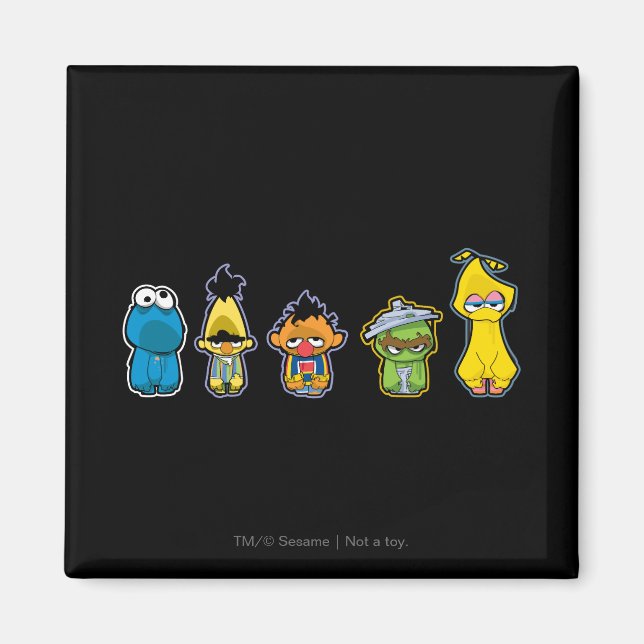 Zombie Sesame Street-figurer Magnet (Framsidan)