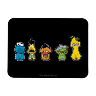 Zombie Sesame Street-figurer Magnet