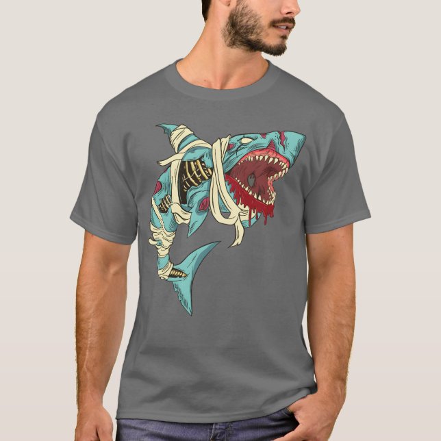 Zombie Shark halloween-vänner T Shirt (Framsida)