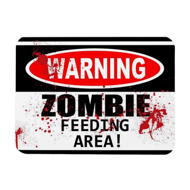 Zombie Sicn Magnet (Horisontell)